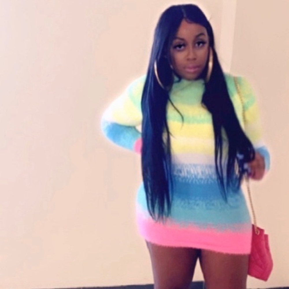 Multicolor mini dress